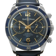 BELL ROSS WATCH AERONAVALE BRV2-94-BU-G-ST/SCA CHRONOGRAPH AUTOMATIC BLUE MEN'S