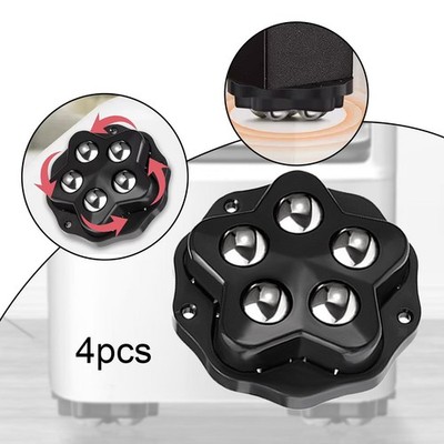 4Pcs Selbst Haftung Caster Rad 360 Drehbare für Regal Mopp Eimer Mülleimer