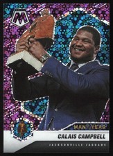 2021 Panini Mosaic No Huddle Prizm Purple 5/50 Calais Campbell #270 GS1