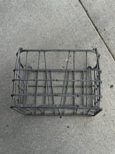 Vintage Steel Wire Milk Crate - Approx 12x16