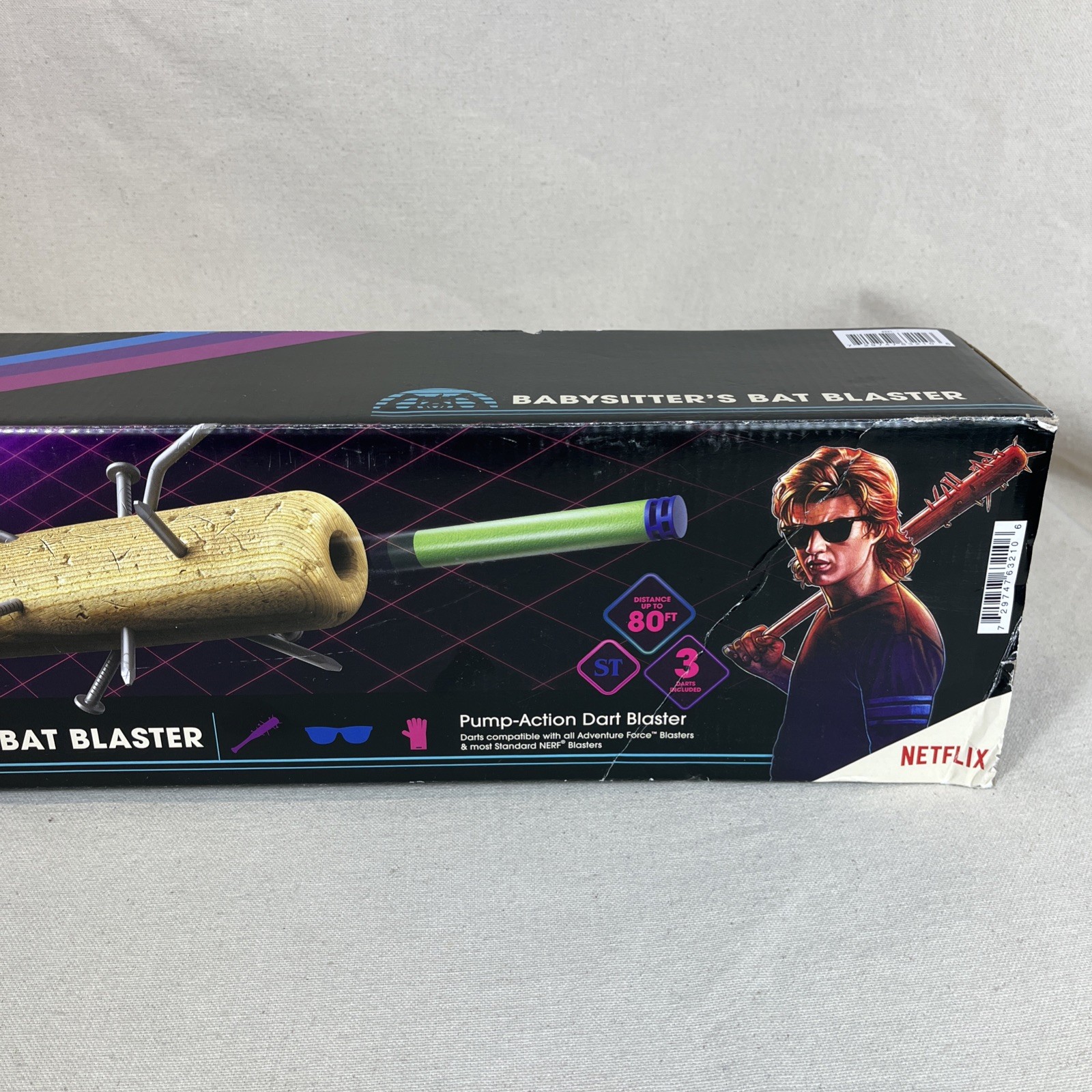 Stranger Things Babysitter’s Bat NERFlike Blaster by Adventure Force New Sealed