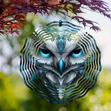 CIFbuyWhimsical Cat & Floral Wind Chime - Vibrant 360° Hanging Metal Garden Deco