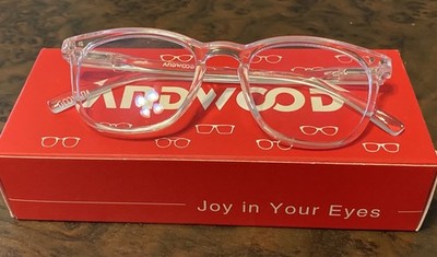 Blue Light Blocker Eyeglasses Crystal Clear Frame New w/Box