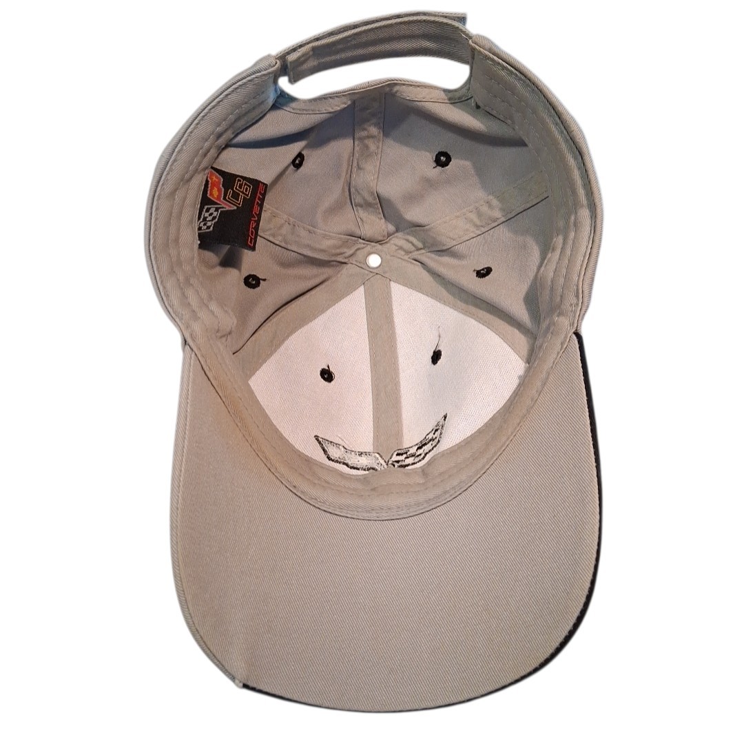 Corvette Adjustable Hat Cap Gray Black Embroidere… - image 7