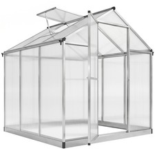8' x 6' Portable Outdoor Walk-In Garden Greenhouse w/ Roof Vent
