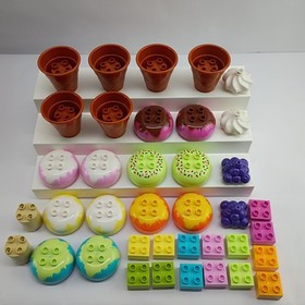 2 Incomplete Sets Of Lego Duplo 10574 Creative Ice Cream 38 Pieces 