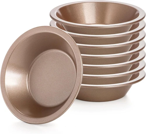 Suwimut 8 Pack Mini Pie Pan Set, 5 Inch Reusable Nonstick Individual Dish Pies P - Picture 1 of 12