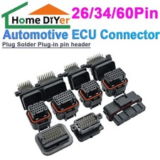 26/34/60 Pin Automotive ECU Male/Female Connector Plug Solder Plug-in pin header