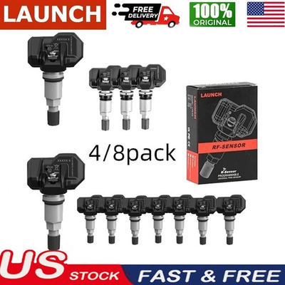 #ad 4 8x LAUNCH 315MHz amp; 433MHz Programmable TPMS Universal Tire Pressure Sensor*^# $92.99