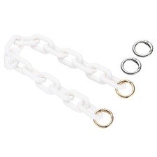 15.7" Acrylic Chain Strap, Purse Extension Decorative Strap, White