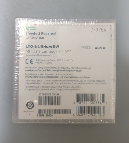 C7976A HP LTO-6 Ultrium RW tape media/MP data cartridge-6.25 TB * NEW * - Afbeelding 4 van 4