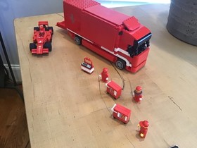 LEGO Racers: Ferrari Truck 8185 - 100% Complete Blocks, Missing Some Stickers