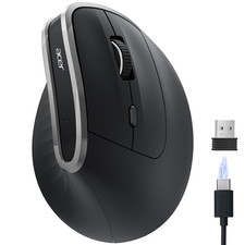 Acer Ergonomic Vertical Wireless Mouse for PC Laptop, 58  Tilt, Rechargeable