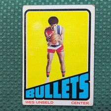 Topps 1972-73 Wes Unseld #21 Baltimore Bullets Basketball Card