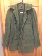 USGI Vietnam USAF Field Coat Wind Resistant Sateen OG 107 Medium Long