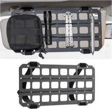 Car Vehicle Tactical Rigid Molle Panel Storage Sun Visor Organizer Gear Holder