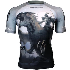 FX-314 DRAGON KNIGHT Skin Tight Compression Base layer Rash guard T-shirt MMA