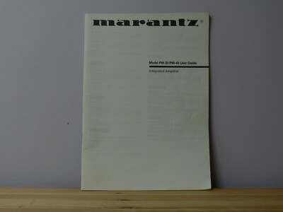 Marantz PM-30/40  Bedienungsanleitung