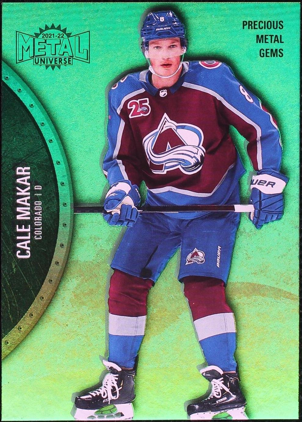 2021 22 Skybox Metal Universe Cale Makar 45 Precious Metal Gems 
