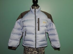 Mountain Hardwear Sub Zero Down Puffer Jacket Sz Small Lt Blue Gray Packable Ebay