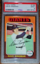 1975 Dave Kingman #156 Topps PSA 9 San Francisco Giants