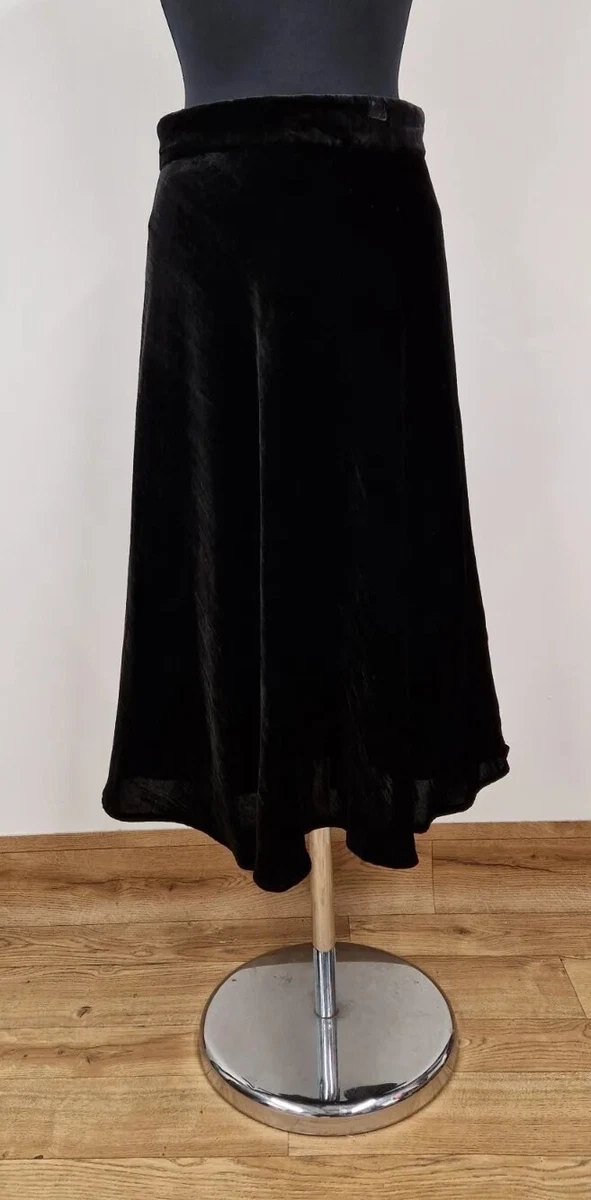 Black velvet skirt clearance marks and spencer