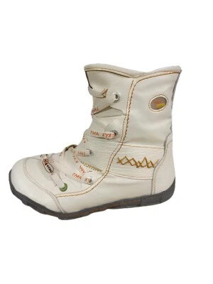 TMA EYES TMA 2082 Damen Stiefeletten Echtleder Winter gefüttert weiß Gr. 38 Neu!