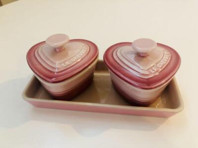 Le Creuset Heart Cocotte Putite Ramekin D'Amour Rose Quartz / Uesd No Box