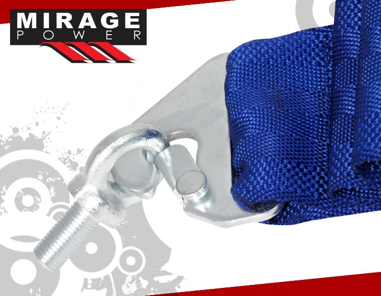 3" Nylon Pair Blue 5 Point Camlock Harness Seat Belts For 240Sx Skyline Foto 2 de 4