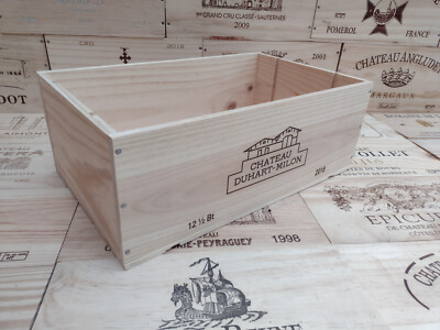 Weinkiste aus Holz ~ 12 halbe Flaschengröße ~ Shabby Chic, Aufbewahrung, französisch. (NUR BOX)