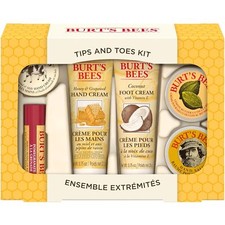 Burt's Bees Tips and Toes Kit 2 Hand Creams, Foot Cream, Cuticle Cream Etc.