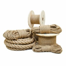 JUTESEIL 6 - 60mm Hanfseil Tauwerk Kordel Jute Rope Gedreht Naturhanf Tauziehen