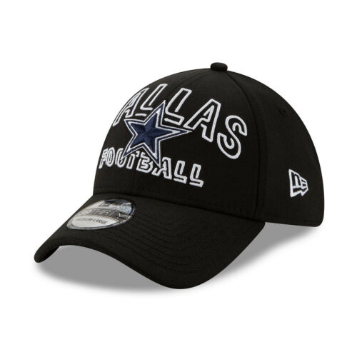 Youth Dallas Cowboys New Era Black NFL20 Jr. Draft Team Classic Flex Fit Hat - Picture 1 of 3