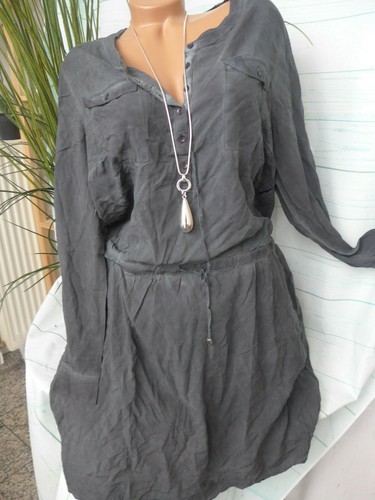 Sheego Kleid Hemdkleid Damen Gr. 46 bis 48 Anthrazit mit Knopfleiste (431)  NEU | eBay