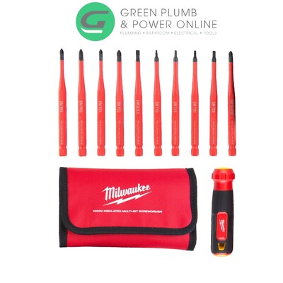 Milwaukee Insulated VDE 10-in-1 Multi-Bit Schraubendreher Set Wechsel Torx