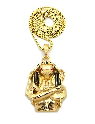 Egyptian Colored Horus Bird Pendant 24'' Various Chain Hip Hop Necklace XZ132