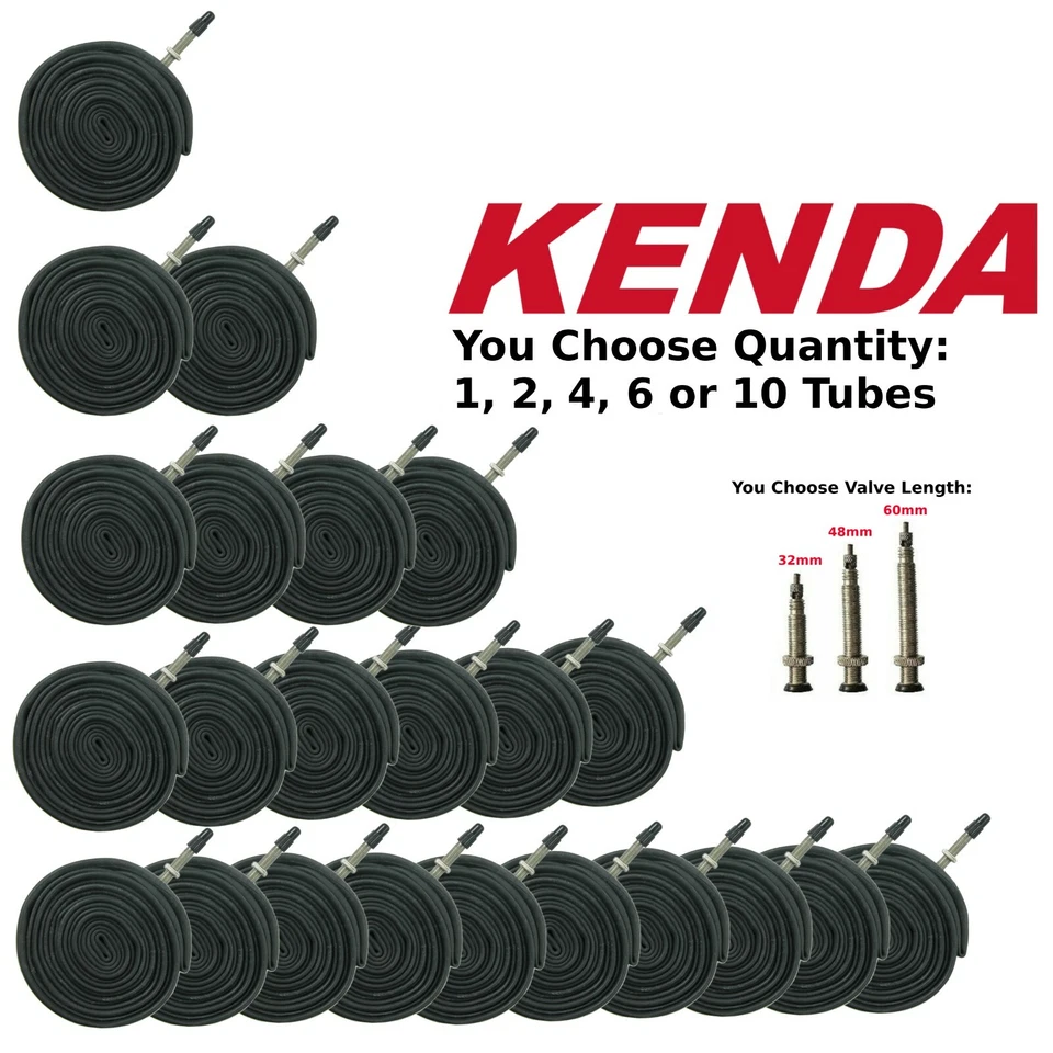 Multi-Lot Kenda 700x 30 32 35 38 40 43 Presta Valve 32 48 60 Bike Tube (fit 27")