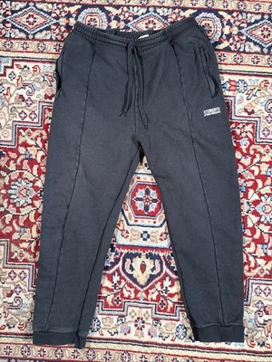 Vetements Gray Sweatpants DEMNA GVASALIA HIVER 2018 Logo Black Sz