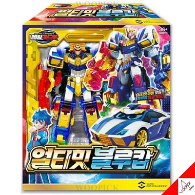 METAL CARDBOT ULTIMATE BLUE COP Titan Transformer Roboter Actionfigur...