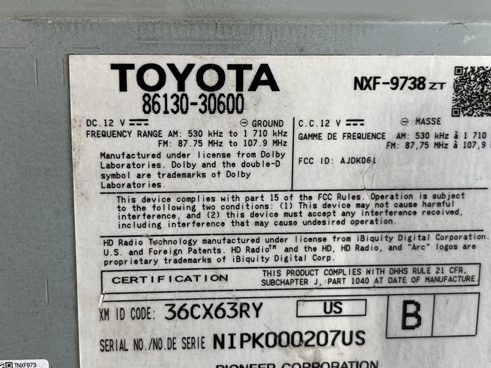 Radio Lexus GS350 2014 marca Levinson con control de temperatura P10819 86130-30600 Foto 3 de 3