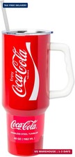 Silver Buffalo Coca-Cola Coke Double Walled Stainless Steel Tumbler with Handle 