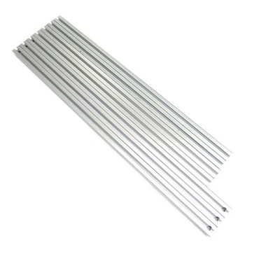 (Lot of 7) Bosch 45x45 Aluminum T-Slot (3) 1250mm, (2) 1130mm & (2) 1120mm Long