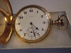 ANTIQUE ELGIN POCKET WATCH GOLD FILLED -  DOUBLE HUNTING CASE - GRO