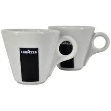 LAVAZZA ESPRESSO CUP IPA – ITALY PORCELAIN WHITE WITH LOGO (SET OF 2)