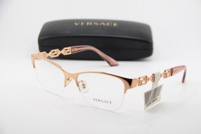 NEW VERSACE MOD. 1270 1412 GOLD PINK CLEAR AUTHENTIC EYEGLASSES 54-16
