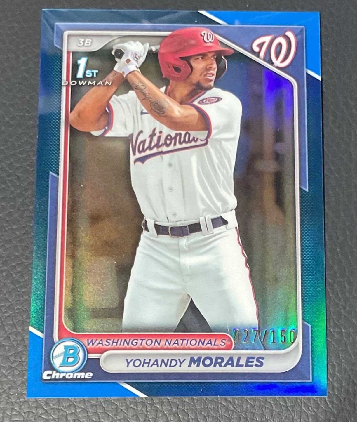 2024 Bowman Chrome Yohandy Morales 1st Blue /150!