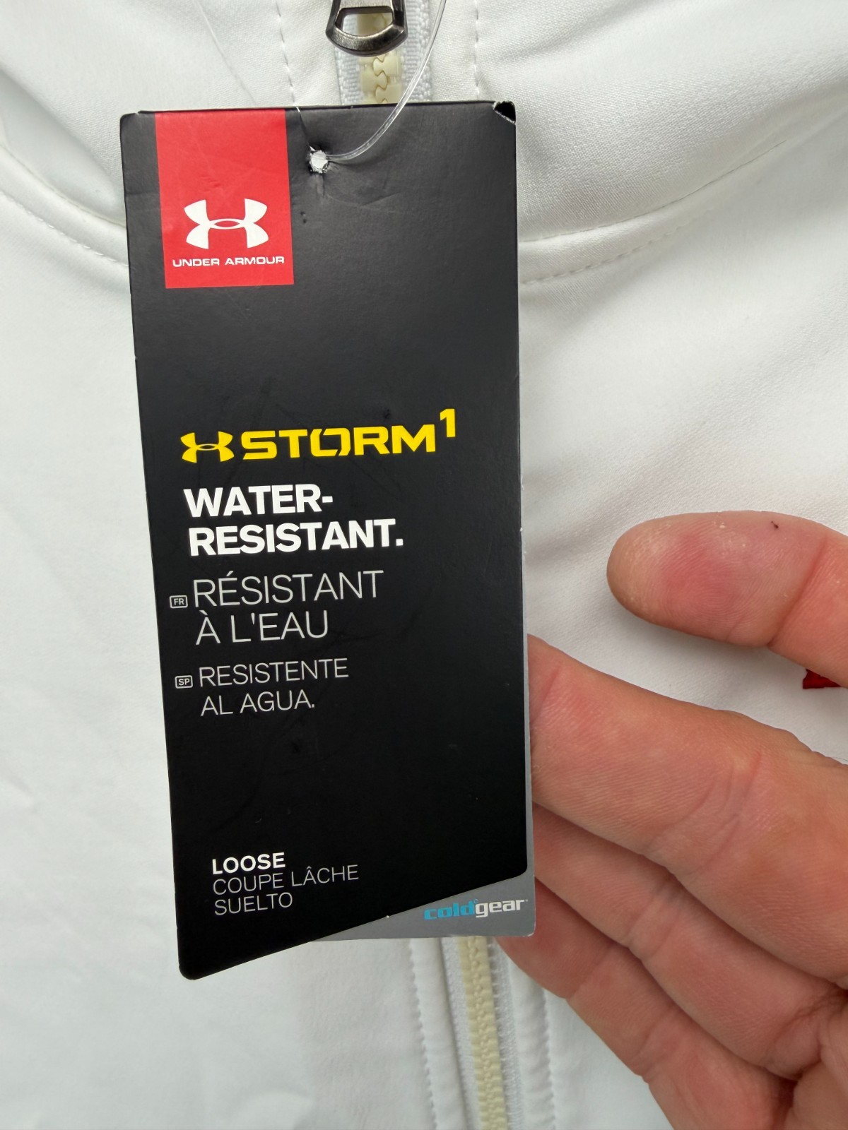 NWT Under Armour Women's Detroit Redwings Storm 1 Jacket Sz L White Full Zip thumbnail 6