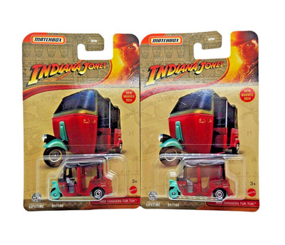 2024 Matchbox MBX Tangiers Tuk Tuk #51 Red - Set of 2 - Indiana Jones