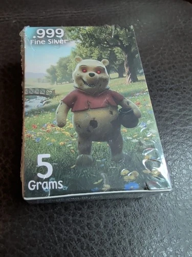 10 Grams Of Silver 2 X 5  .999 Fine Silver Winnie The Pooh/PIGLET /3000 Mintage