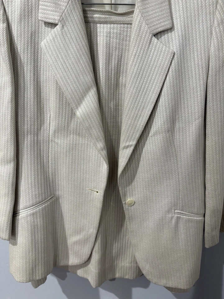 Conjunto de traje falda blazer vintage Christian Dior para mujer años 90 hecho en EE. UU. talla 12 Foto 3 de 4